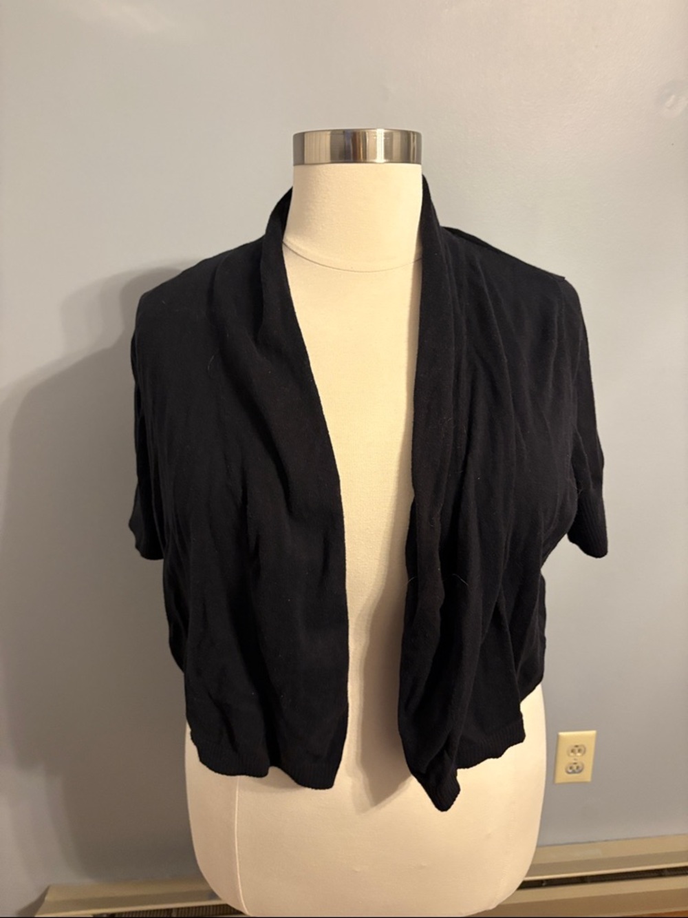 Black Open-Front Women's Sweater Cardigan